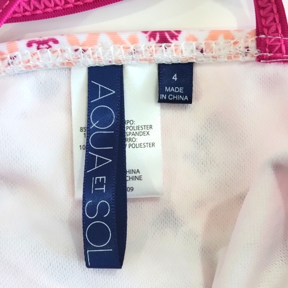 AQUA ET SOL Big Girl Pink Tankini Set - Picture 9 of 14